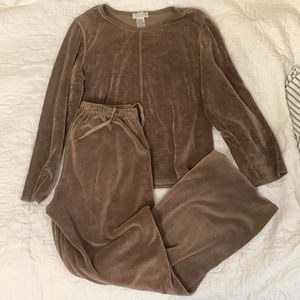 Velour Loungewear | Anne Lewin | Brown | Size Medium